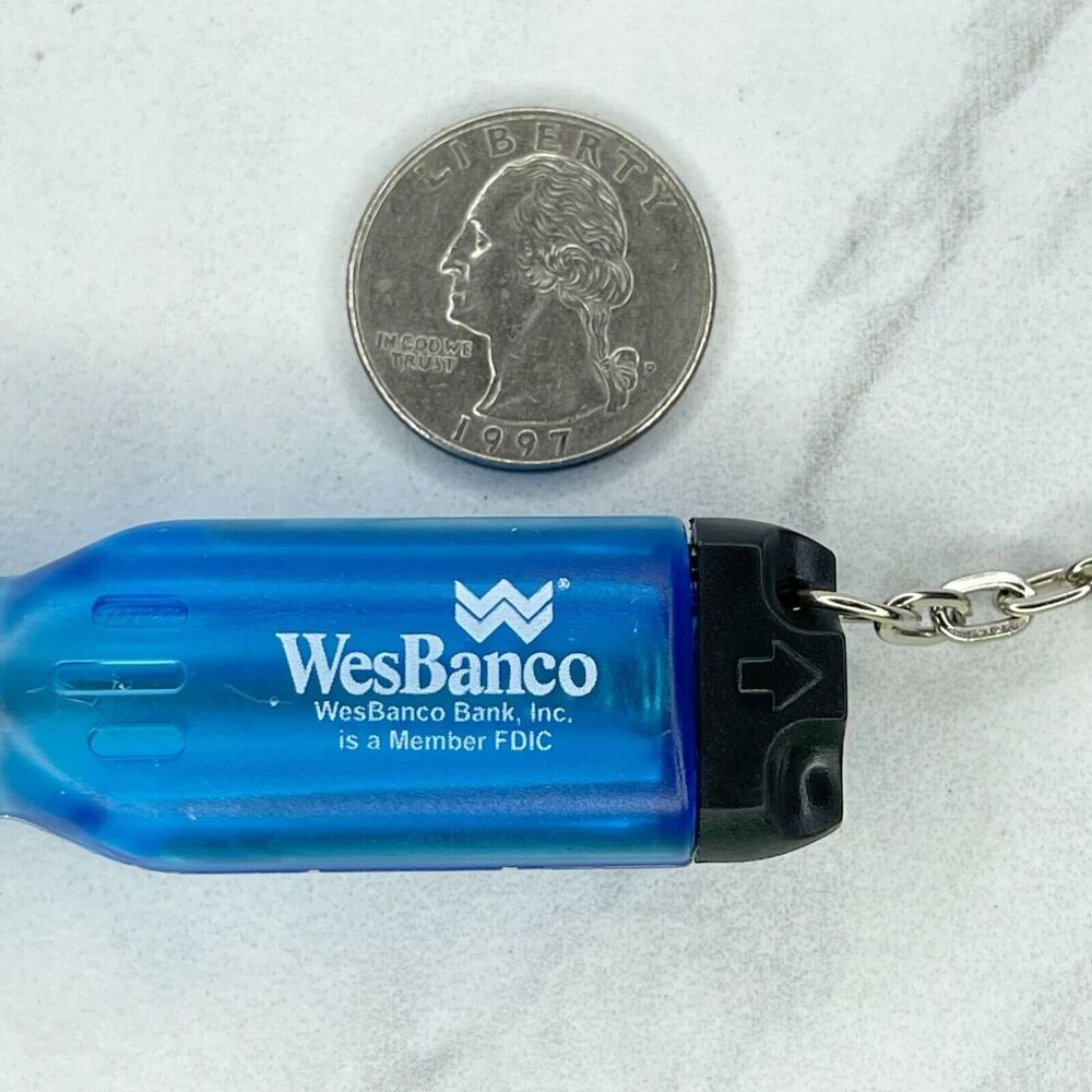 WesBanco Advertising Flashlight Keychain Keyring - Picture 6 of 9